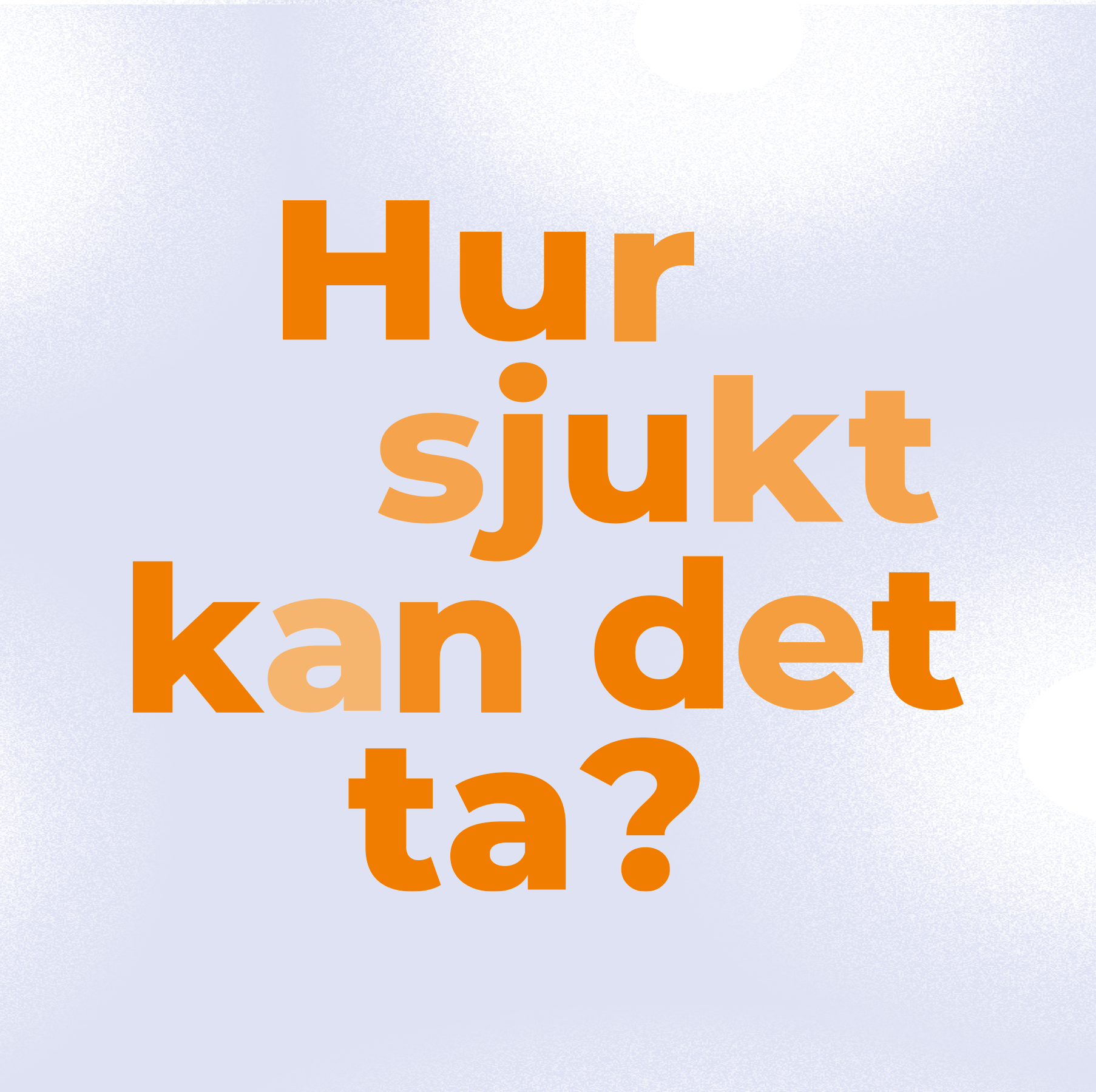 Hur sjukt kan det ta? — material